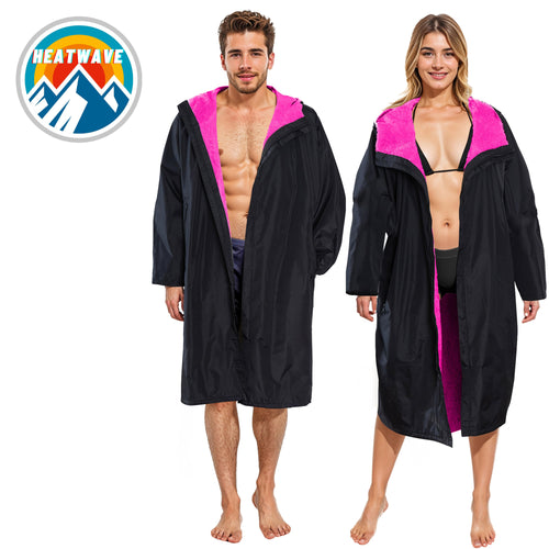 Heatwave Thermalwear Changing Robe Hooded Unisex Adults Waterproof Windproof Outdoor Coat