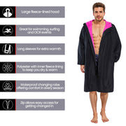 Heatwave Thermalwear Changing Robe Hooded Unisex Adults Waterproof Windproof Outdoor Coat