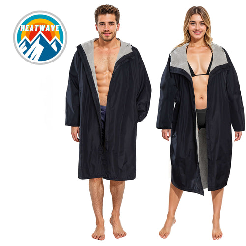 Heatwave Thermalwear Unisex Waterproof Windproof Changing Robe Hooded Outdoor Coat
