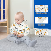 Daisy Dreamer Infant Hoodie Blanket 0-2 Years Unisex Safari Sloth Ultra Soft Super Soft Cotton Rich Essential