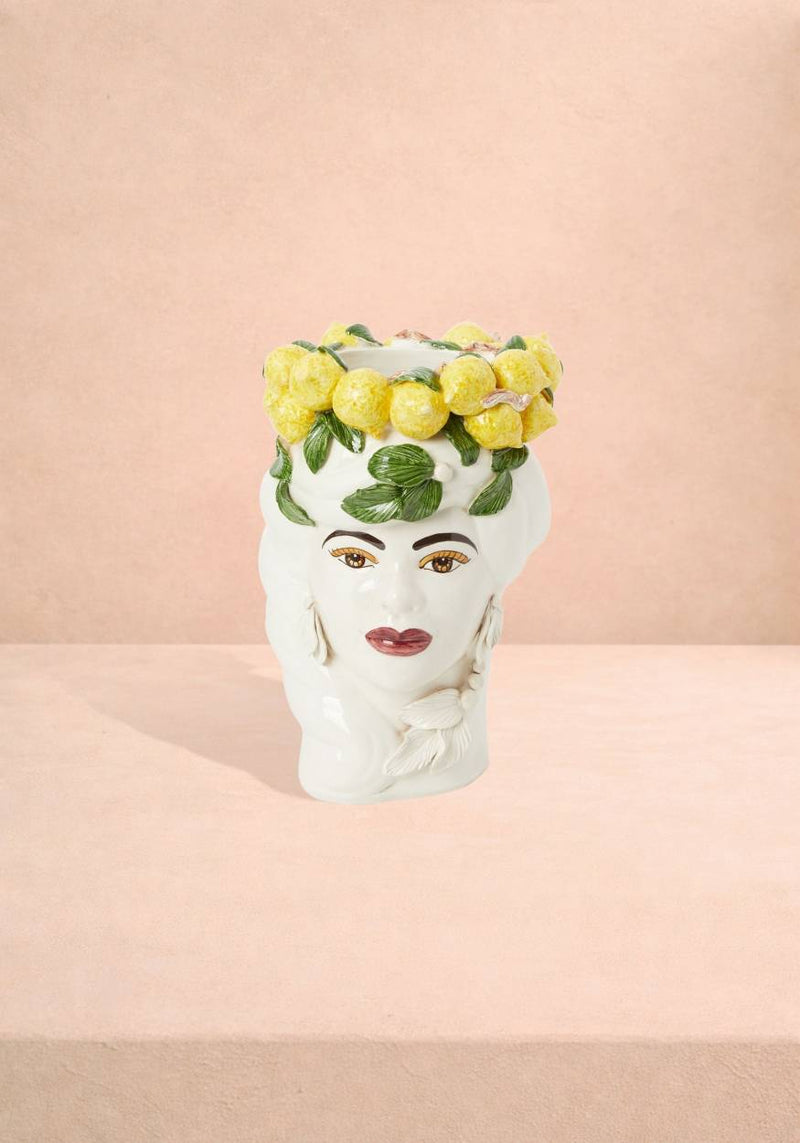 Italian Woman with Lemons Vase Moro Head