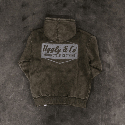 Green Diamond Acid Wash Hoodie