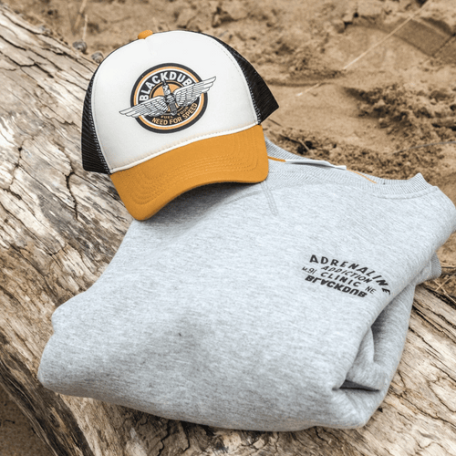 Black Dub Garage Circle Wings Trucker Hat