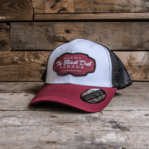 Burgundy Black Dub Garage Trucker Hat