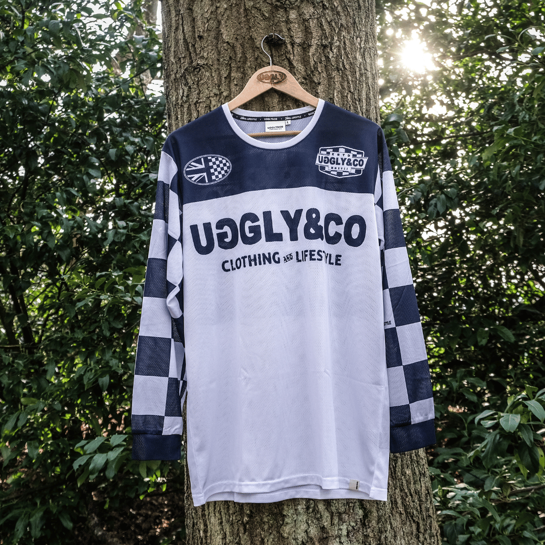 Chequered Vintage Motocross Jersey