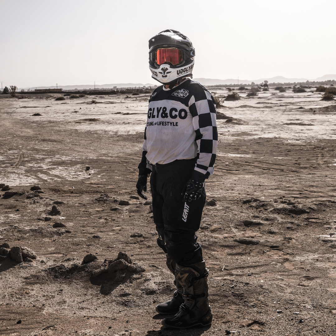 Chequered Vintage Motocross Jersey