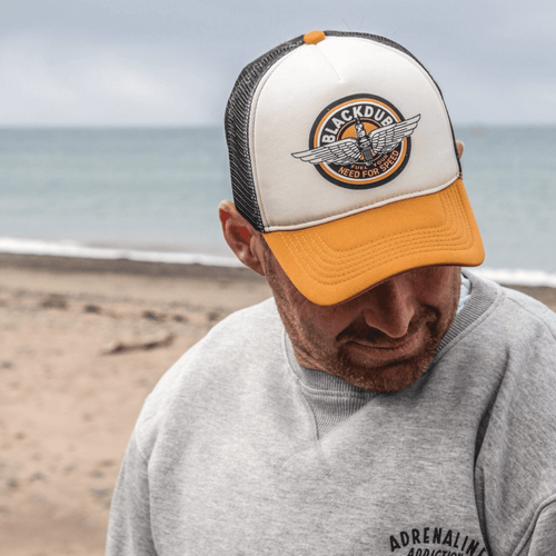 Black Dub Garage Circle Wings Trucker Hat