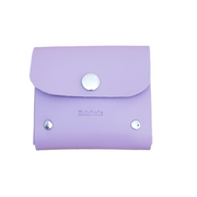 Handmade Leather Simple Coin Purse - Pastel Violet