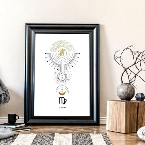 Virgo wall art print | Zodiac horoscope signs