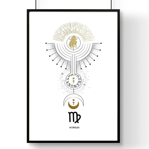 Virgo wall art print | Zodiac horoscope signs