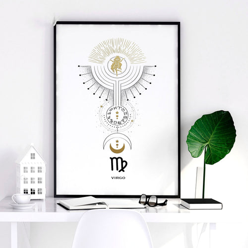 Virgo wall art print | Zodiac horoscope signs