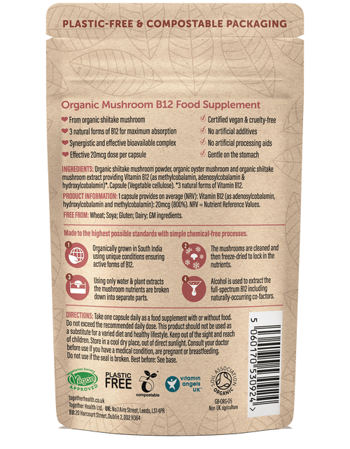 Vitamin B12 – Organic – 30 Capsules
