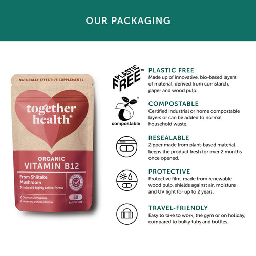 Vitamin B12 – Organic – 30 Capsules
