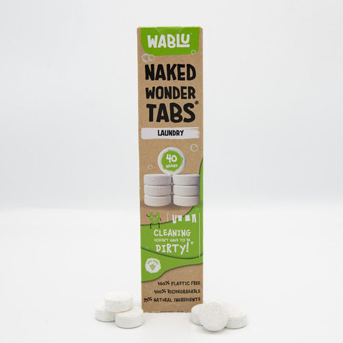 WABLU Naked Wonder Tabs® – Plastic-Free, Biodegradable Laundry Detergent Tabs - 40 pack