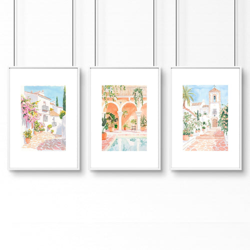 Wall Art Decor Living Room | Set of 3 Beach Decor Wall art Prints