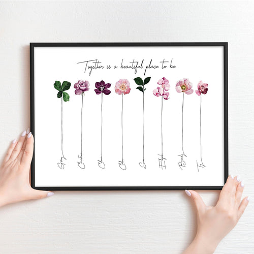 Family tree picture frame wall art print