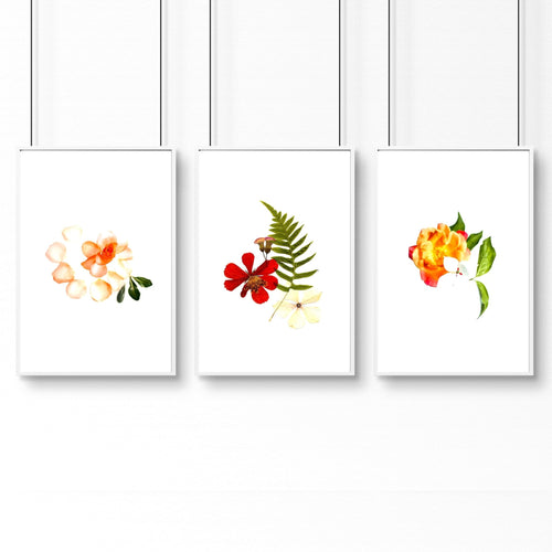 Shabby chic decor | set of 3 wall art prints for home office