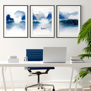 Wall decorations office | set of 3 wall art prints