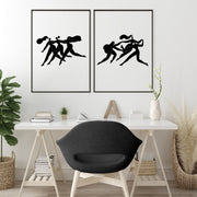 Wall Art Framed | Set of 2 Boho Women Wall art Prints