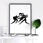Wall Art Framed | Set of 2 Boho Women Wall art Prints