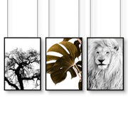 Wall Art Ideas For Living Room | Set of 3 African Wildlife Wall art Prints