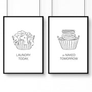 Wall Art Laundry Room | Set of 2 wall art prints
