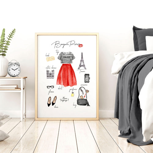 Posters travel Paris Fashion | Wall art print