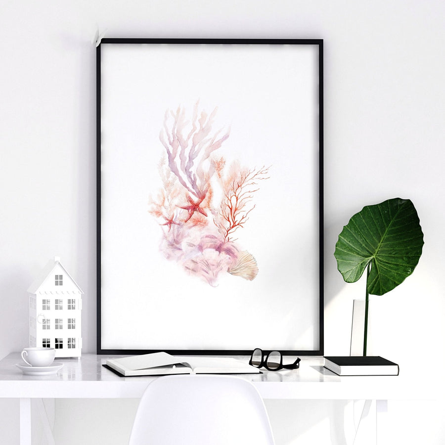 Wall Art Sea | Set of 3 Seashells Wall art Prints