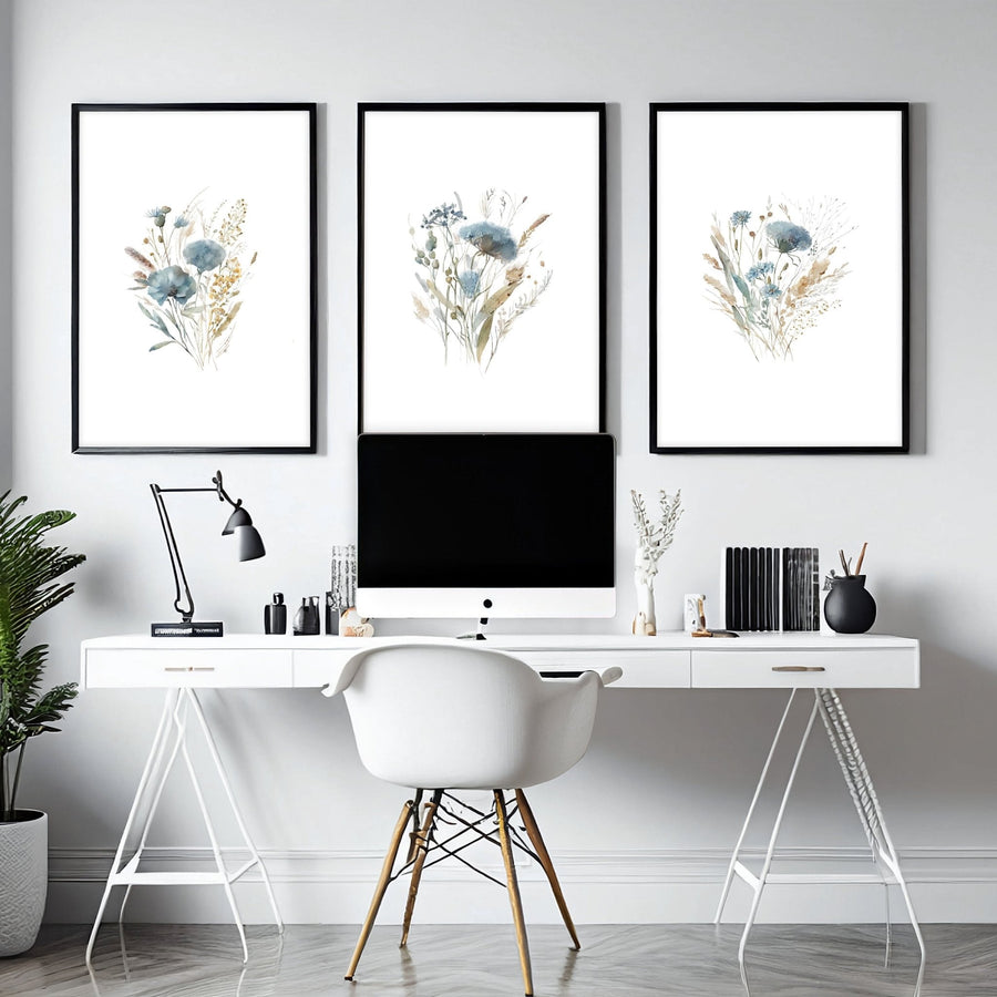 Wall Art Sets | Set of 3 Botanical Wall art Prints