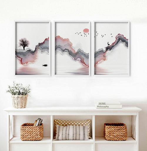 Zen room design | set of 3 wall art prints