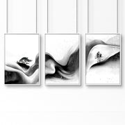Wall Canvas Art | Set of 3 Asian Inspired Wall art Prints