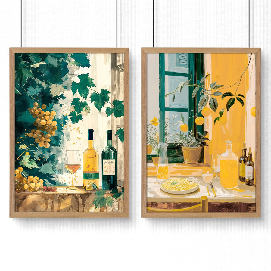 Wall Canvas | Set of 2 Italian Lifestyle Wall art Prints