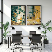 Wall Canvas | Set of 2 Italian Lifestyle Wall art Prints