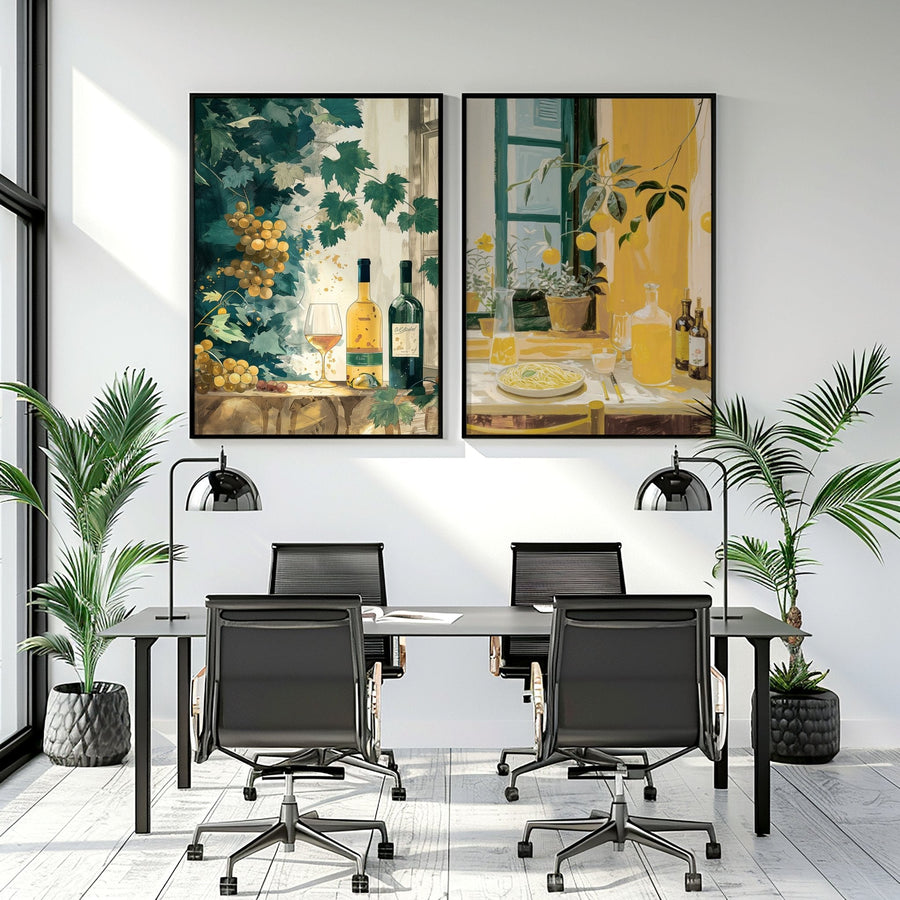 Wall Canvas | Set of 2 Italian Lifestyle Wall art Prints