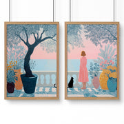 Wall Decor Hallway | Set of 2 Italian Lifestyle Wall art Prints