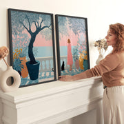 Wall Decor Hallway | Set of 2 Italian Lifestyle Wall art Prints
