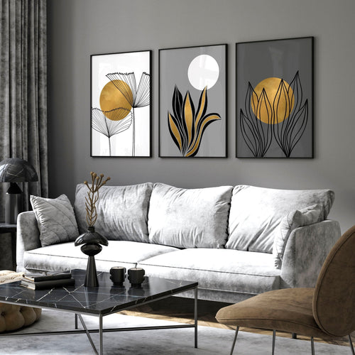 Pictures for the hallway | set of 3 framed wall art prints