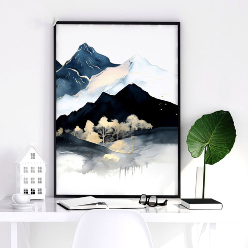 Office Decor Ideas – Set of 3 Teal Scandi Wall Art Prints