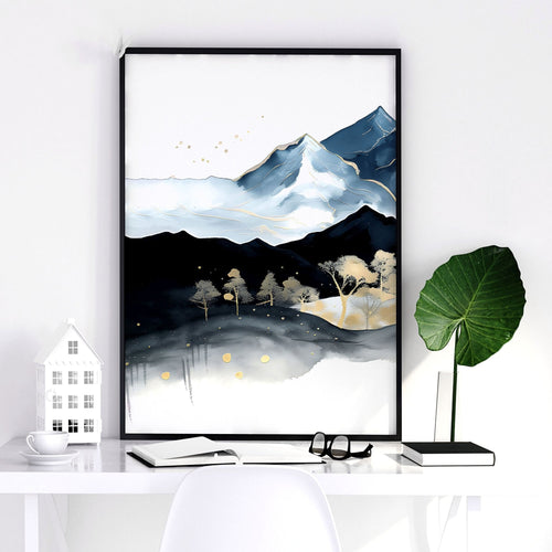 Office Decor Ideas – Set of 3 Teal Scandi Wall Art Prints