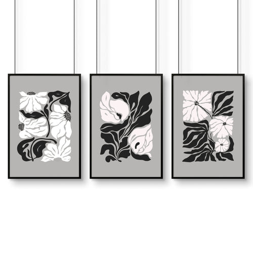 Wall Decoration Large | Set of 3 Botanical Wall art Prints