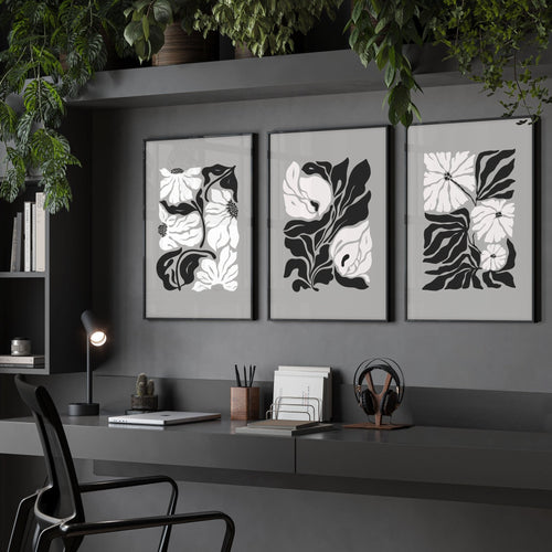 Wall Decoration Large | Set of 3 Botanical Wall art Prints