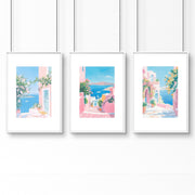 Wall Paintings In Living Room | Set of 3 Beach Decor Wall art Prints