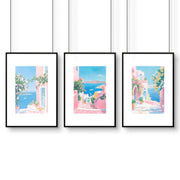 Wall Paintings In Living Room | Set of 3 Beach Decor Wall art Prints