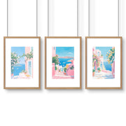 Wall Paintings In Living Room | Set of 3 Beach Decor Wall art Prints