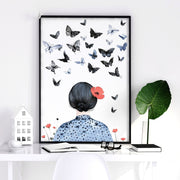 Wall Picture Gallery | Set of 3 Boho Women Wall art Prints