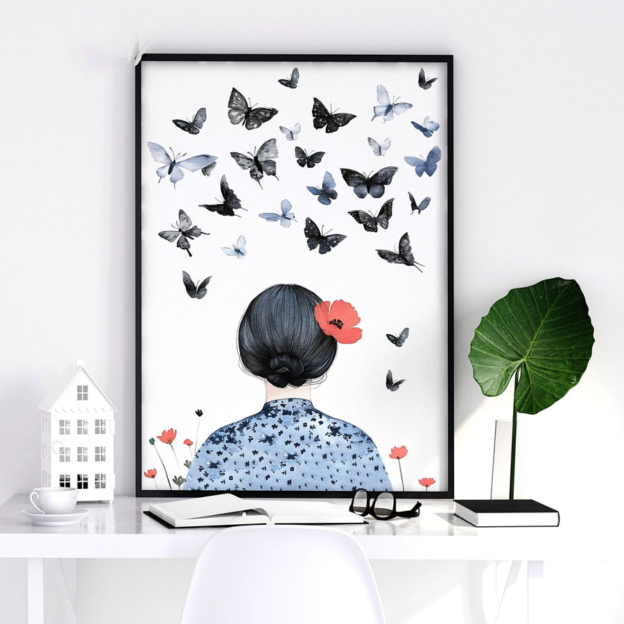 Wall Picture Gallery | Set of 3 Boho Women Wall art Prints