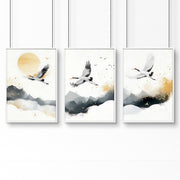 Wall Pictures Hanging | Set of 3 Asian Inspired Wall art Prints