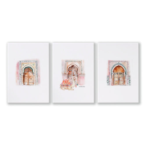 Wall Pictures In Frames | Set of 3 Moroccan Inspired Wall art Prints