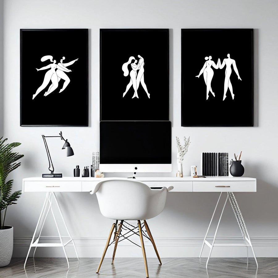 Wall Prints And Posters | Set of 3 Boho Women Wall art Prints