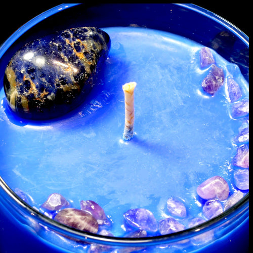 Water Elements - Crystal Infused Scented Candle